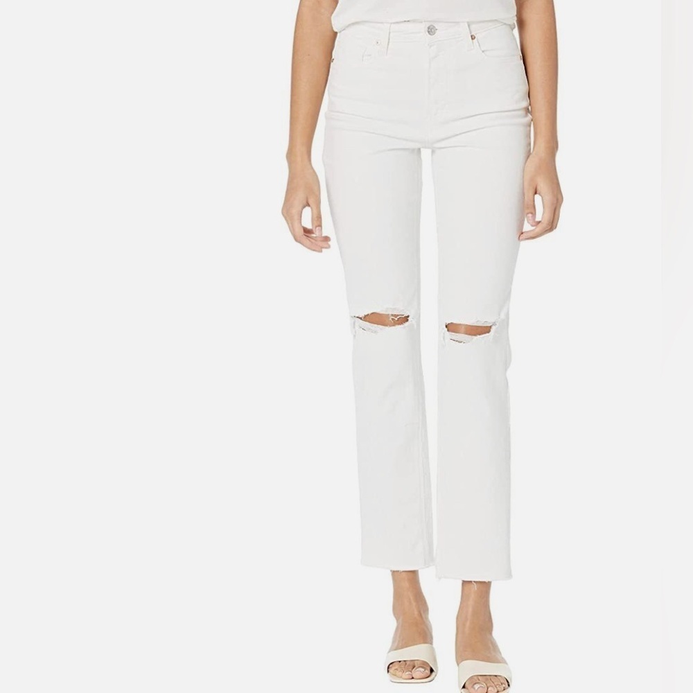 PAIGE Ivory Denim Pants - Picture 7 of 10